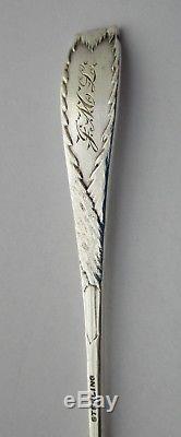 Set of (4) Four Rare Astectic Sterling Silver Gorham Bat Oyster Forks C 1885