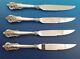 Set Of 4 Grande Baroque By Wallace Sterling Serrated Steak Knives Custom Made