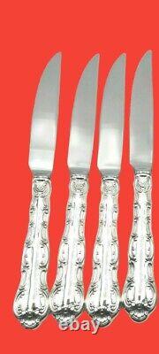 Set of 4 Strasbourg by Gorham Sterling Silver Steak Knives Custom Made