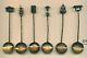Set Of 6 Sterling Silver Demitasse Spoons Made In Japan C. 1940's Wt 40gr