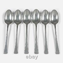 Set of 6 Sterling Silver Dessert Spoons Elkington & Co