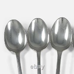 Set of 6 Sterling Silver Dessert Spoons Elkington & Co