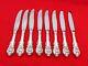 Set Of 8 Wallace Sterling Silver Sir Christopher Place Knives Se-4