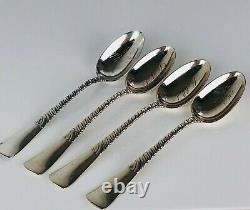 Set of Four (4) Gorham Sterling Silver Teaspoons in Colonial