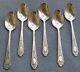 Set Of Six Lunt Sterling Silver Mary Ii Mary 2 Teaspoons