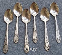 Set of SIX Lunt Sterling Silver Mary II Mary 2 Teaspoons
