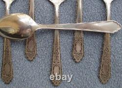 Set of SIX Lunt Sterling Silver Mary II Mary 2 Teaspoons