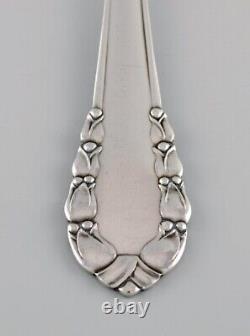 Seven Georg Jensen Lily of the Valley lunch forks in sterling silver