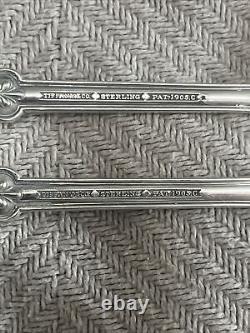 Shell and Thread Tiffany & Co Sterling Silver Salad Fork 6.75 Monogram Lot Of 2