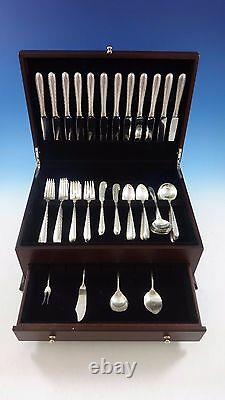 Silver Flutes by Towle Sterling Silver Flatware Set For 12 Service 76 Pieces