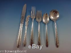 Silver Flutes by Towle Sterling Silver Flatware Set For 8 Service 54 Pieces