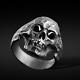 Silver Skull Ring Men Biker Ring Sterling Punk Skull Signet Ring 925k Jewelry