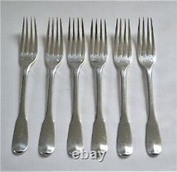 Six Antique French Sterling Silver Forks Henri Lapparra ca. 1923