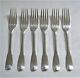 Six Antique French Sterling Silver Forks Henri Lapparra Ca. 1923