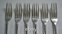 Six Antique French Sterling Silver Forks Henri Lapparra ca. 1923