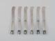 Six Georg Jensen Acanthus Butter Knives In Sterling Silver
