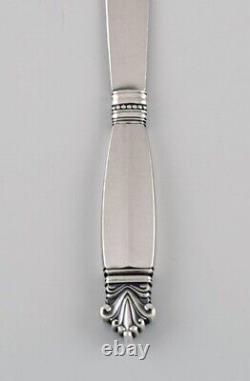 Six Georg Jensen Acanthus butter knives in sterling silver