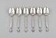 Six Georg Jensen Acanthus Spoons In Sterling Silver