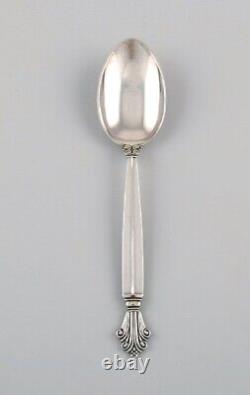 Six Georg Jensen Acanthus spoons in sterling silver