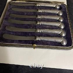 Six Sterling handled English knives
