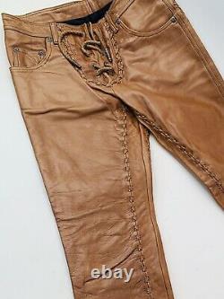 Soffer Ari Leather Pants with Chrome Hearts Sterling Silver parts 1 of 1 Unique