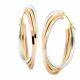 Stacked Three-tone Hoop Earrings In 14k Two-tone Gold-bonded Sterling Silver