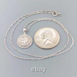 Sterling Silver 0.33cttw Diamond Circle Rope Necklace