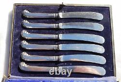 Sterling Silver 6 Dessert Knives Set