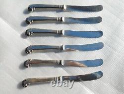 Sterling Silver 6 Dessert Knives Set