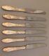 Sterling Silver 6 Unmarked Knives Ss6622