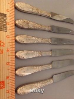 Sterling Silver 6 Unmarked Knives SS6622