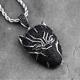 Sterling Silver 925 Black Diamond Iced Out Black Panther Pendant White Gold Over