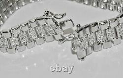 Sterling Silver (925) Children's / Baby Stone Set Rolex Watch Strap Bracelet