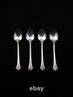 Sterling Silver (925) Gorham Classic Bouquet Demitasse 4.25 Spoons (Set of 4)