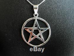 Sterling Silver (925) Pentagram Pendant (12 mm) + 925 Silver 18 Necklace