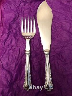 Sterling Silver. 925 Serving Knife And Fork Good Vintage condition Wt. 188 grams