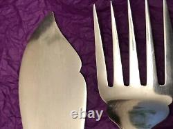 Sterling Silver. 925 Serving Knife And Fork Good Vintage condition Wt. 188 grams