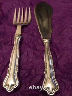 Sterling Silver. 925 Serving Knife And Fork Good Vintage condition Wt. 188 grams