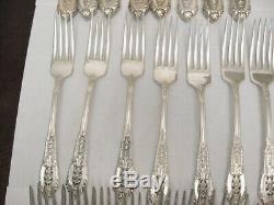 Sterling Silver Flatware 30 Pieces Wallace Pattern Rose Point 1934
