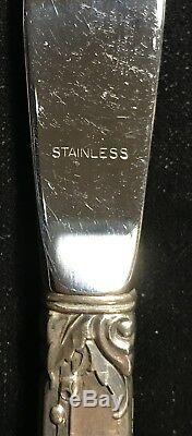 Sterling Silver Flatware Dinner 6pc Standard Set (8) Oneida Damask Rose