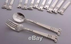 Sterling Silver Flatware Forks & Spoon Aztec Pattern Mexico Appr. Hector Aguilar