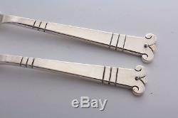 Sterling Silver Flatware Forks & Spoon Aztec Pattern Mexico Appr. Hector Aguilar