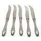 Sterling Silver French Style Scroll Individual Bird Knife, 6 1/2 Lot Of 5