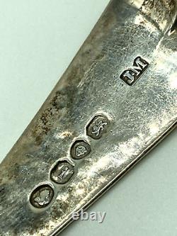 Sterling Silver Fully Hallmarked John Meek London 1824 Gold Wash Berry Spoon 9