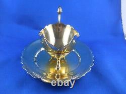 Sterling Silver Gilt Sauceboat And Underplate Sheffield