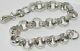 Sterling Silver Ladies Belcher Bracelet Stone Set 7.5 Inch