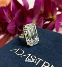 Sterling Silver Ring 925 Exclusive CZ White Baguette Three Stone ADASTRA JEWELRY