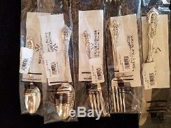 Sterling Silver Wallace Rose Point 5 Pc Place Setting Vintage Brand New Packaged