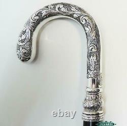 Sterling Silver & Wood Walking Stick Cane