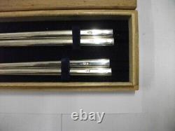 Sterling Silver conjugal chopsticks. #67g/ 2.36oz. Japanese antique
